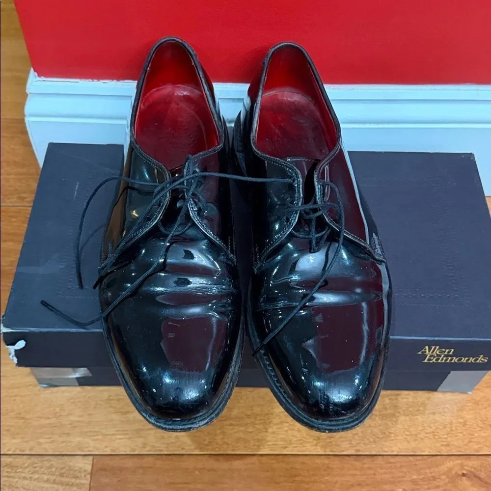 Allen Edmonds Mens Allen Spencer ‎ Patent Leather Oxford Dress Shoes Size 8.5